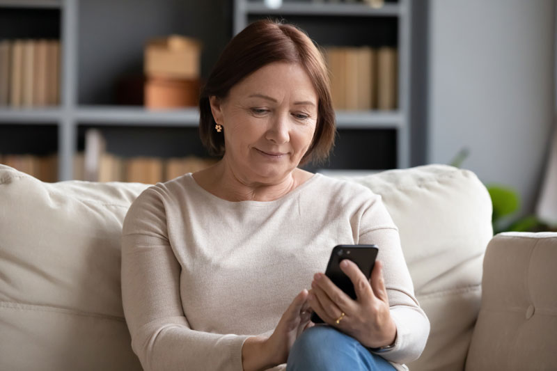 Woman on mobile phone