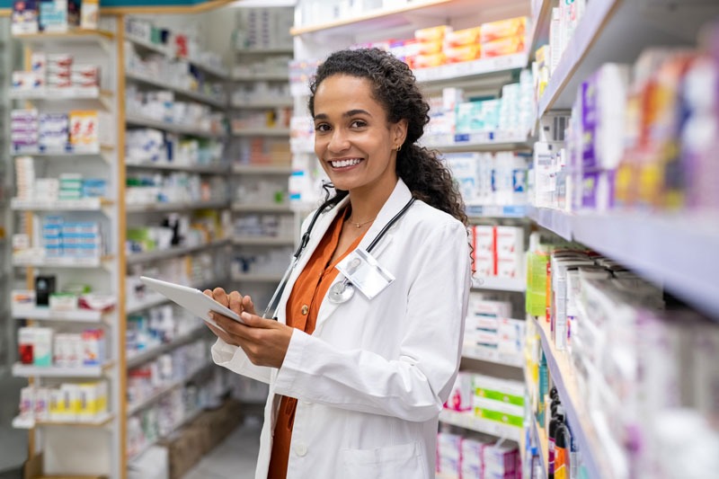 Pharmacist woman in pharmacy