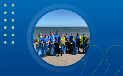 NECS Finance team roll up their sleeves for a cleaner coastline